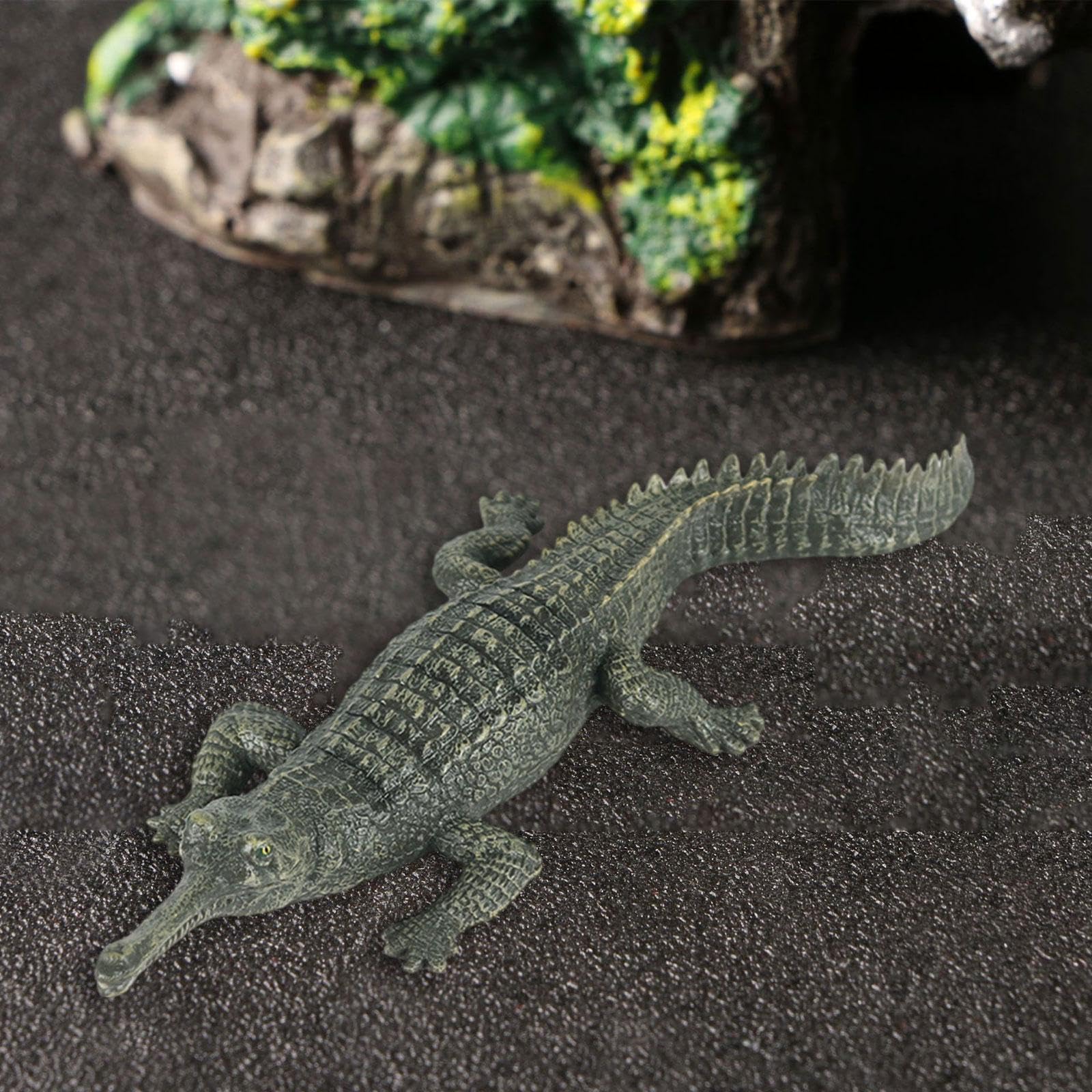 Amazon.co.jp: DeeRace リアルなワニの置物リアルな動物モデル科学教育